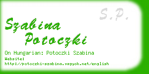 szabina potoczki business card